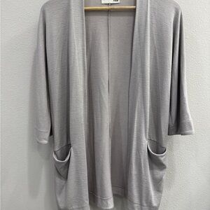 Aritzia Wilfred Light Gray Open Front Cardigan XS